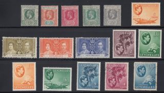Seychelles Vf Mh 1912 - 1964 Selection Of 36 Different Stamps Scv $53.  30