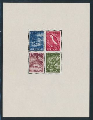 Surinam 1953,  Souvenir Sheet 1 Mnh,  Very Fine,  Mi.  100,  - -