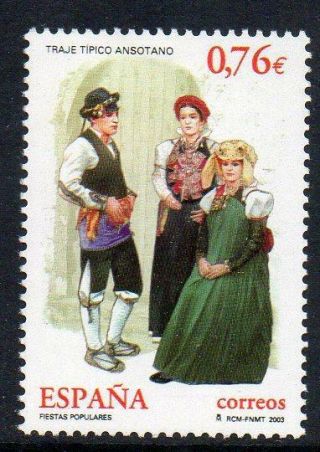 Spain 2003 Mnh Sg3930 Traditional Costumes