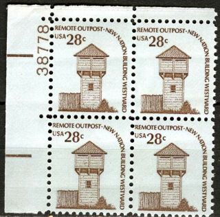 Sc 1604 - 28¢ 1978 Fort Nisqual - Americana Series - Plate Block Of 4 - Nh