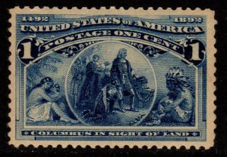 Us Stamps: 230 1c Columbian,  Og,  Never Hinged (cv$32.  50)