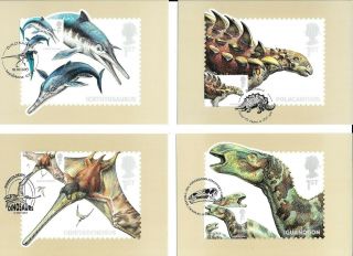 2013 Dinosaurs Royal Mail Official Phq Cards First Day