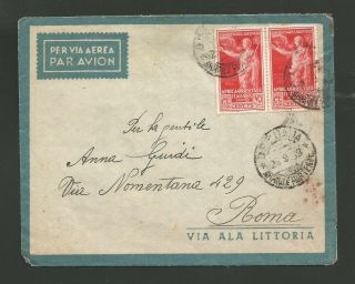 Scarce 1938 Italian East Africa Stamps Valuable Franking On Cover To Rome