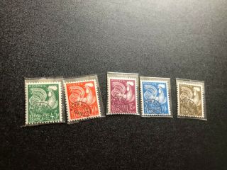 France Stamps Scott 840 - 844 Mhog Scv 35.  40 Bb4745