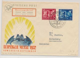 Lk71703 Germany Ddr 1952 Leipziger Messe Fdc
