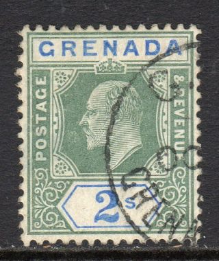 Grenada Kevii 1904 - 06 (wmk Multi Ca) 2s Green & Ultramarine Sg74a