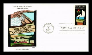Us Cover Collins Hand Colored Cachet Soil And Water Conservation Fdc