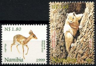 Namibia 1998 Sg 820 - 821 Animals Mnh Set E2970