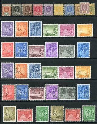 Seychelles 1952 Kgvi Set Of 15 Mnh & Fine Sg 158/172 Cat £225,  Useful Kgv