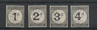 Northern Rhodesia 1929 - 52 Postage Due Set,  Perf Specimen Cat £190