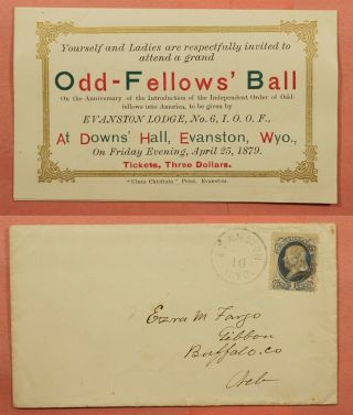 1879 Evanston Wy Cancel Ioof Odd - Fellows 