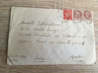 Postal History France 1942 Ww2 Censor Cover To Red Cross,  Geneva Via Werhrmacht