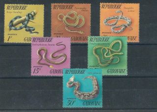 Gabon 1972 Mnh Snakes Set See