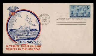 Dr Who 1945 Fdc Navy Military Smartcraft/nielsen Wwii Patriotic Cachet E51718