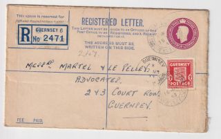 Local Guernsey St Sampson Kgvi 4.  1/2d,  1d 1943 Ww2 - Registered Letter