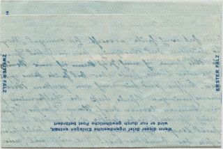 Germany 1949 100pf Air Letter Sheet w/MARKT INDERSDORF cds 2
