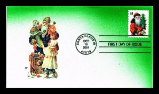 Dr Jim Stamps Us Santa Claus Indiana Limited Edition First Day Cover Christmas