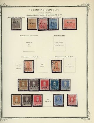 Argentina Album Page Lot 15 - Ministry Officials Ministerios - See Scan - $$$