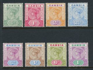 Gambia 1898 Set,  Vf Mlh Sg 37 - 44 Cat£130 (see Below)
