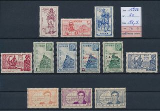 Lk82708 Niger 1938 Afrique Occidentale Fine Lot Mh Cv 14,  5 Eur