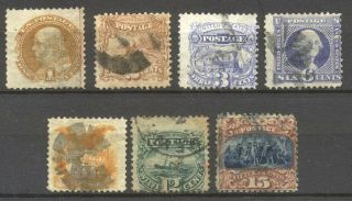 U.  S.  112 - 17,  19 - 1869 1c - 15c Pictorials ($856)