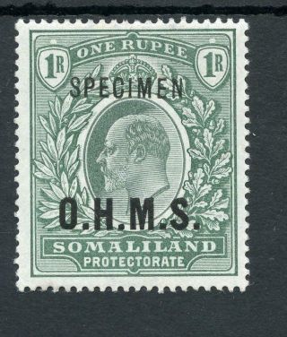 Somaliland 1904 Official 1r Specimen Sgo15s Fine Mlh