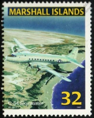 Usaf Douglas C - 54 Skymaster Transport Aircraft Airplane Stamp 1