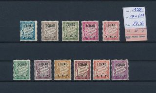 Lk82554 Chad 1928 Taxation Stamps Overprint Mh Cv 23,  5 Eur