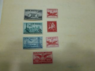United States Scott C34 - C40,  A Set Of 7 Us Airmail Stamps