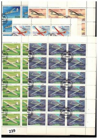 36x Russia 1983 - Cto - Airplanes - Sheets Bent