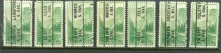 South Dakota Precancel On Seven Very Small Town 1934 National Parks Issues