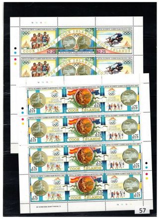 == Cook Islands 1992 - Mnh - Olympics - Cycling,  Soccer