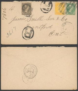 Canada 1893 - Registered Cover To Brantford 28403/15
