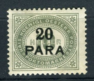 Austria Levant; 1902 Early Postage Due Issue Fine Hinged 20pa.  Value