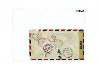 ANTIGUA REGISTERED Airmail Cover USA GB CENSOR 1944 WW2 {samwells - covers} CW268 4