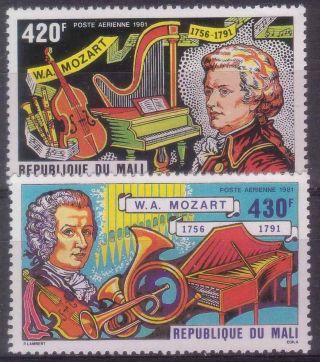 Mali 1981 225th Birth Anniv.  Of W.  Amadeus Mozart Mnh C6780