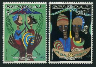 Senegal 895 - 896,  Mnh.  Michel 1091 - 1092.  Multinational Postal School,  20th Ann.  1990.