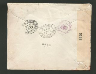1942 GREENLAND REGISTERED CENSORED COVER TO US 2