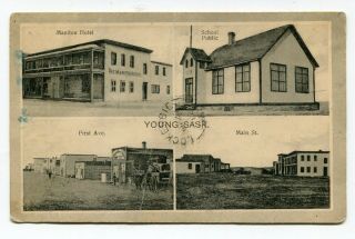 Canada Sask Saskatchewan - Lockerbie 1912 Split Ring Receiver On Young Postcard