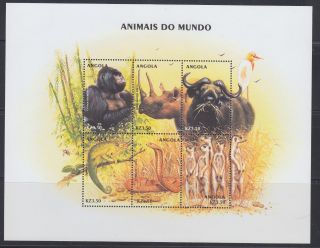 Angola 2000 World Animals Sc 1130 Complete Never Hinged