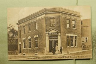 DR WHO 1910 CANADA ST JOHNS WEST IMPERIAL BANK FONTHILL POSTCARD TO USA e66603 3