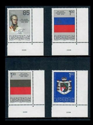 Liechtenstein 2006 200 Years Of Full Sovereignty Set Of Four Stamps Mnh