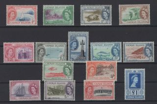 British Colonies,  Cayman Islands,  Stamps,  1953,  Mi.  136 - 150.