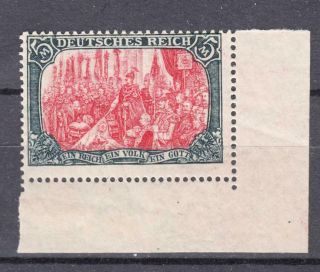 (208 - 01) Germany Reich Mnh Classic =luxe Corner Piece=
