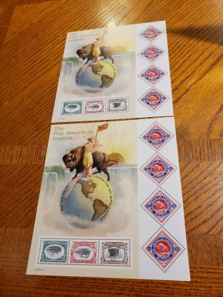 3505 Pan American Inverts 1¢ 2¢ 4¢ And 80¢ Stamps (2) Sheets