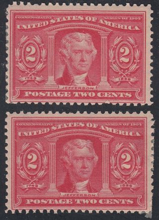 Tdstamps: Us Stamps Scott 324 (2) 2c Jefferson H Og