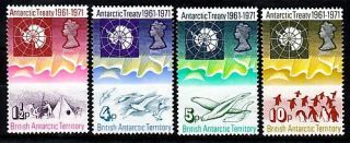 British Antarctic Territory 1971 10th Treaty Anniv Set Uhm (id:756/d18980)