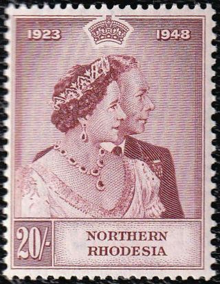 Northern Rhodesia George Vi 1948 Sg 48 & 49 Royal Silver Wedding Pair Mnh