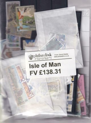 Isle Of Man Face Value £138.  31 Stamps & Booklets For Postage Or Collecting