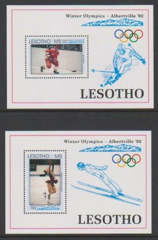 Lesotho - 1992,  Olympic Games,  Winter & Summer Sheets X 2 - Mnh - Sg Ms1116